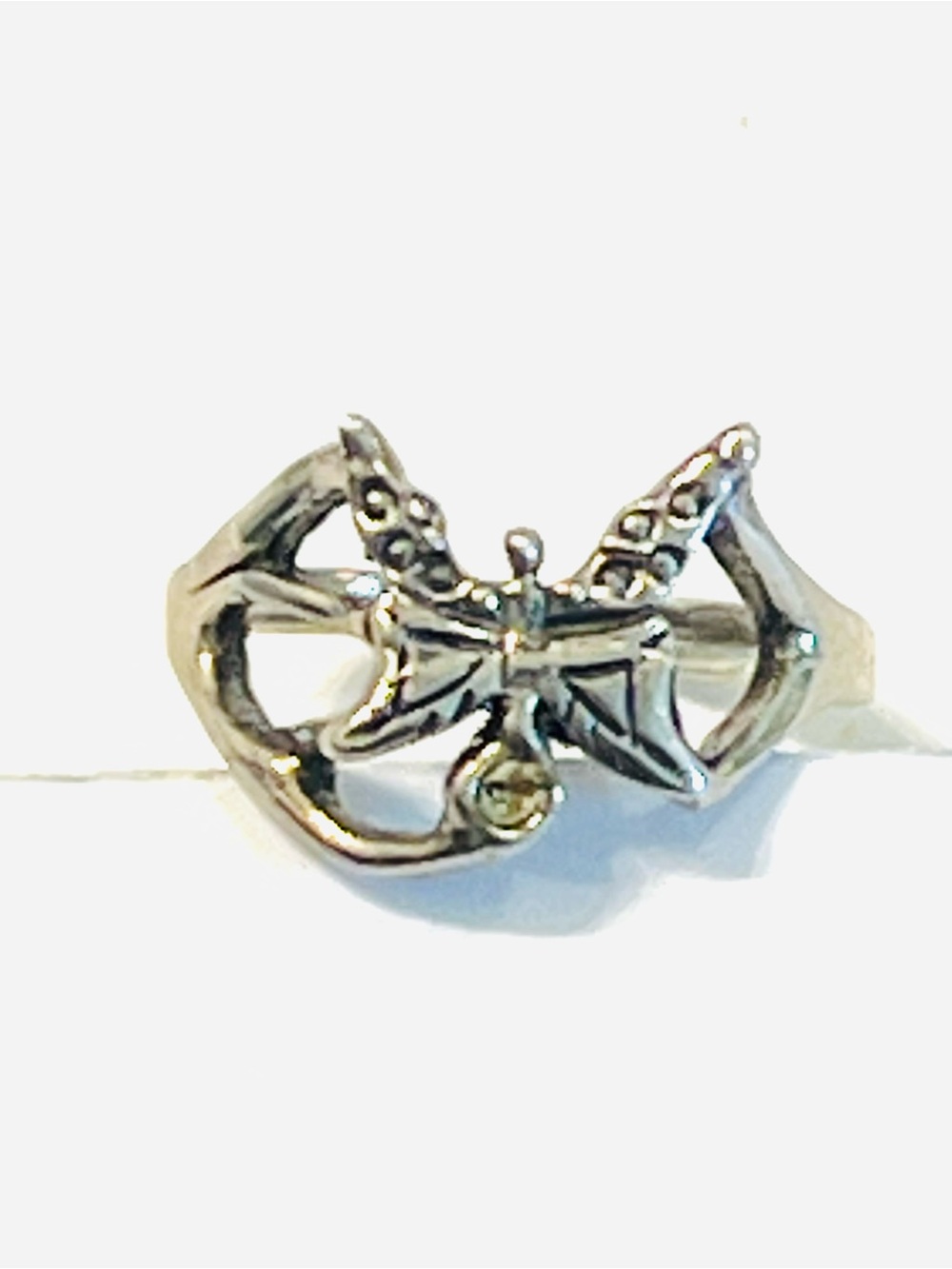 925 sterling silver Delicate Butterfly Accent Ring in Silver size 6 1/2